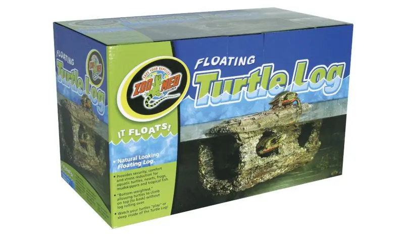 Zoomed Floating Turtle Log, Höhle in Baumstammoptik