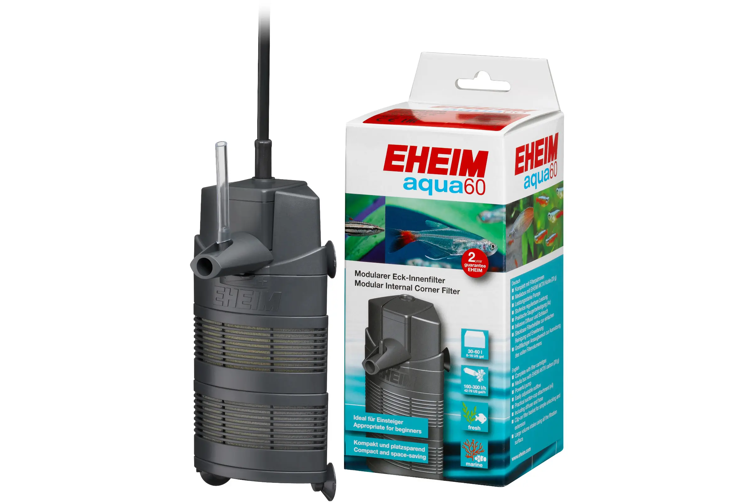 Eheim Aqua 60, Eckinnenfilter inkl. Medien