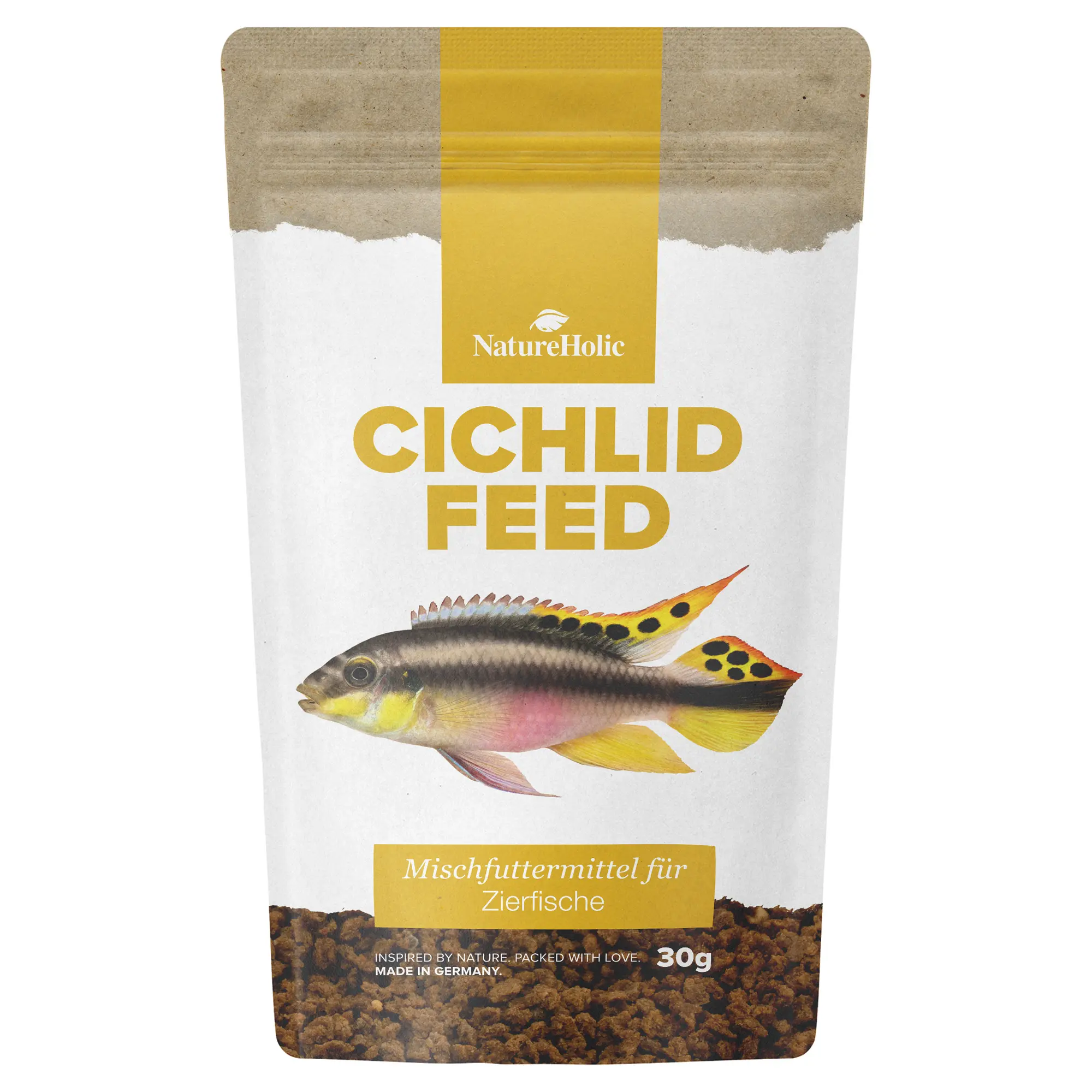 NatureHolic Cichfeed, Cichlidenfutter, 30 g