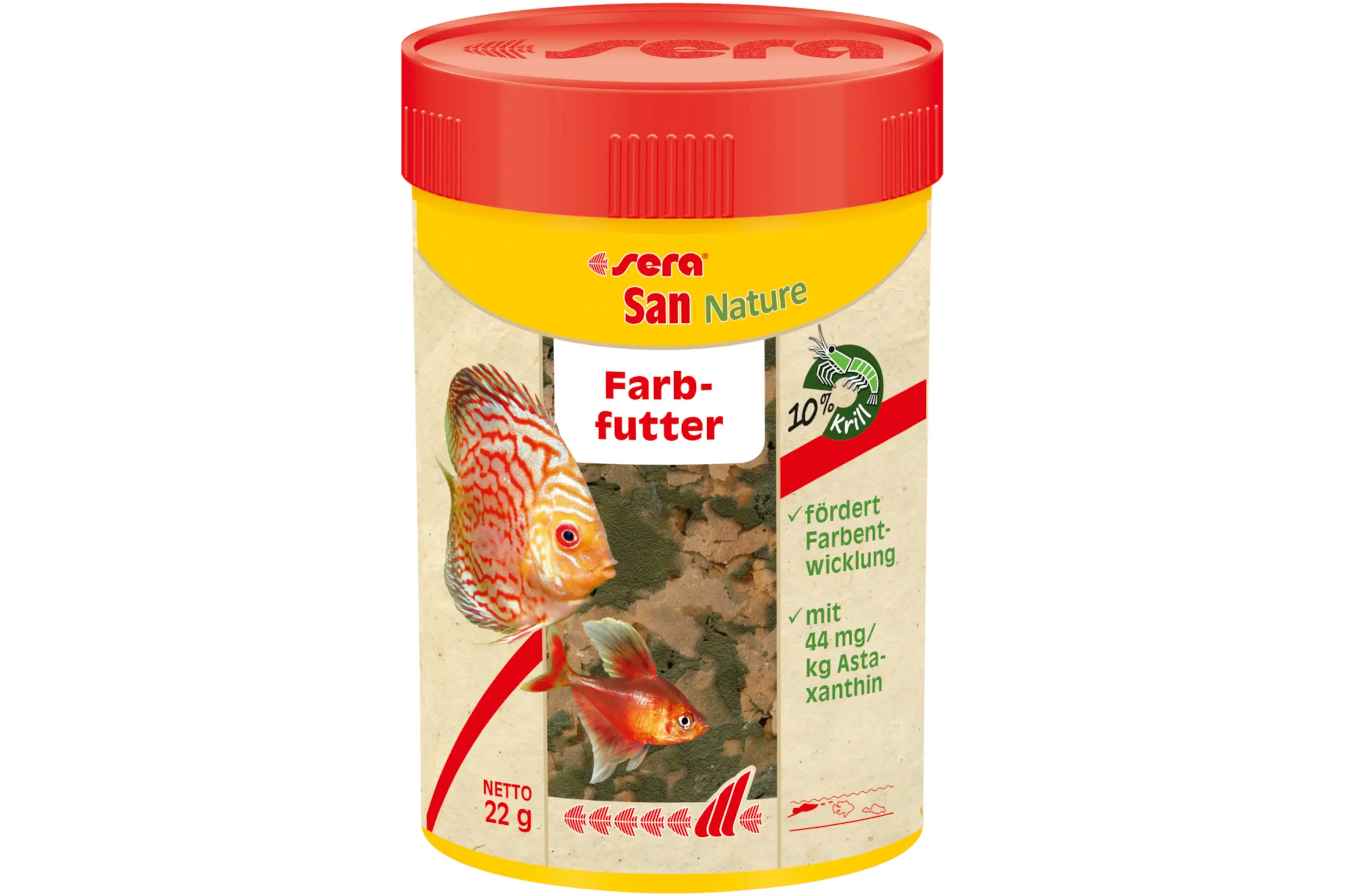Sera San Color, Hauptfutter-Flocken, in 3 Größen