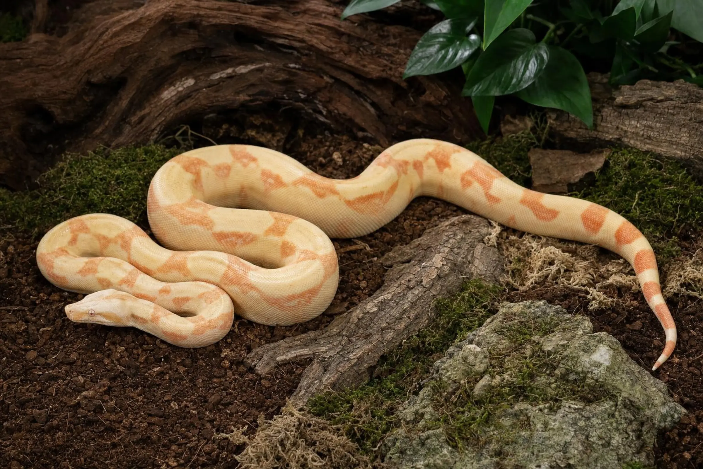 Kahl-Albino-Abgottschlange, Nachzucht 2026, Boa constrictor
