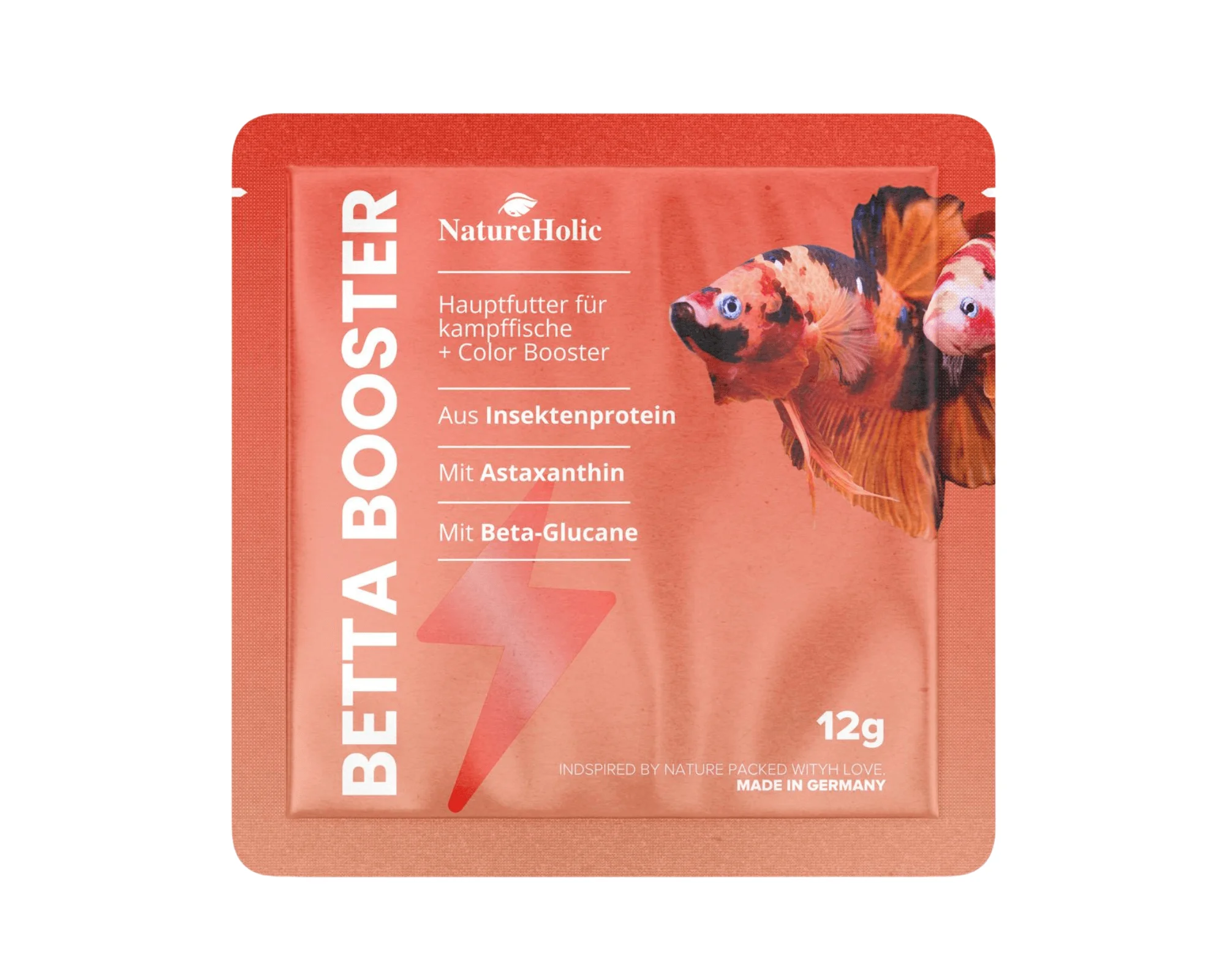 NatureHolic Betta Booster, Kampffisch Futter, 12g