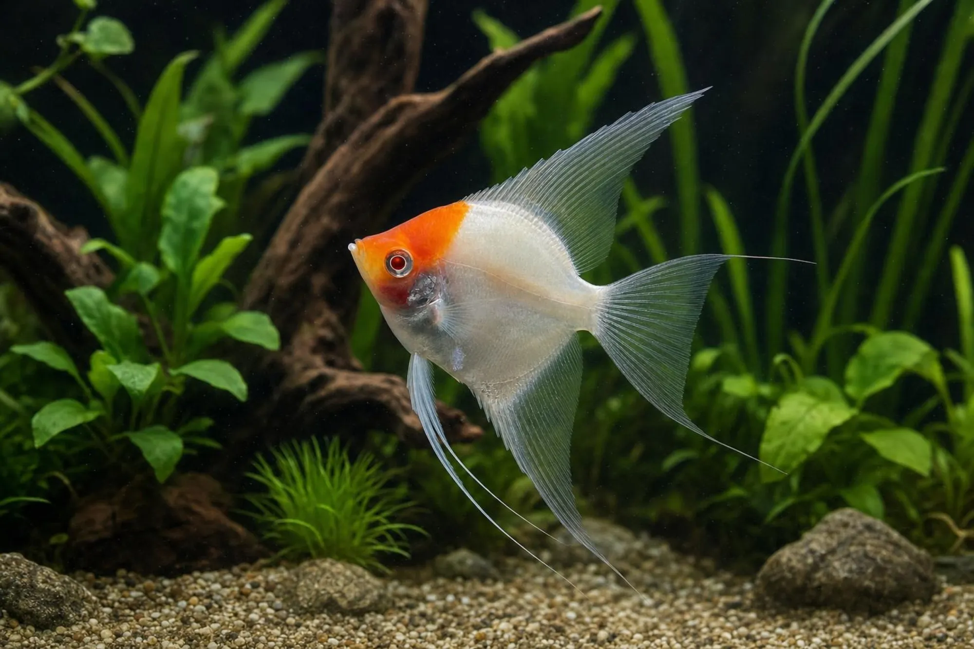Skalar „Red Cap“, Pterophyllum scalare, ca. 2,5-3,0 cm