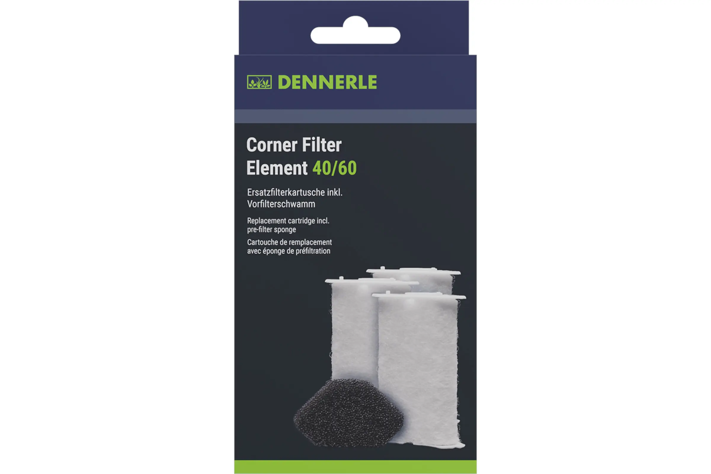 Dennerle Nano Clean Ersatz-Filterelement für Eckfilter, 3er-Pack