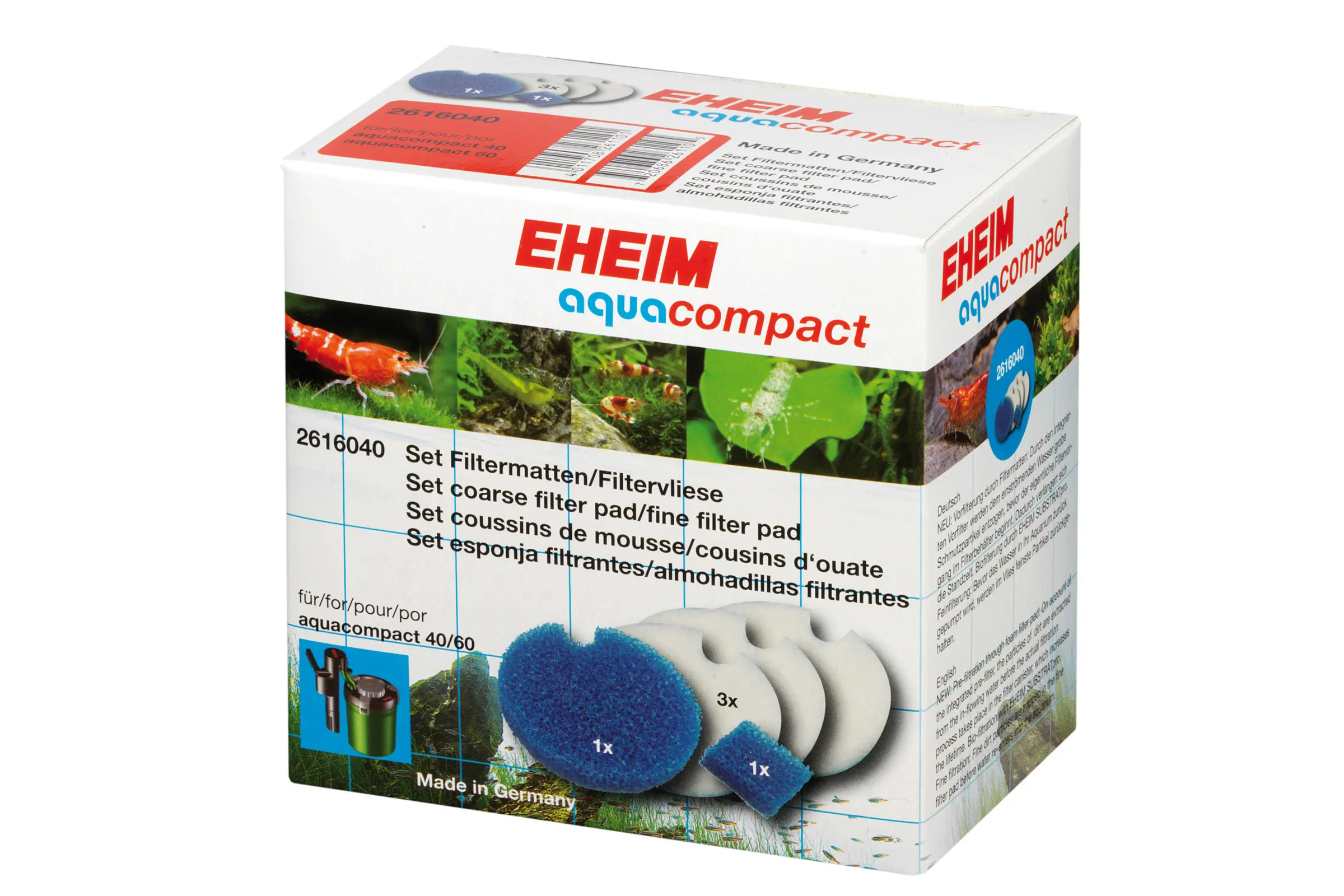 Eheim Filtermatten und Vliese für Aquacompact 40/60, 5 Stück