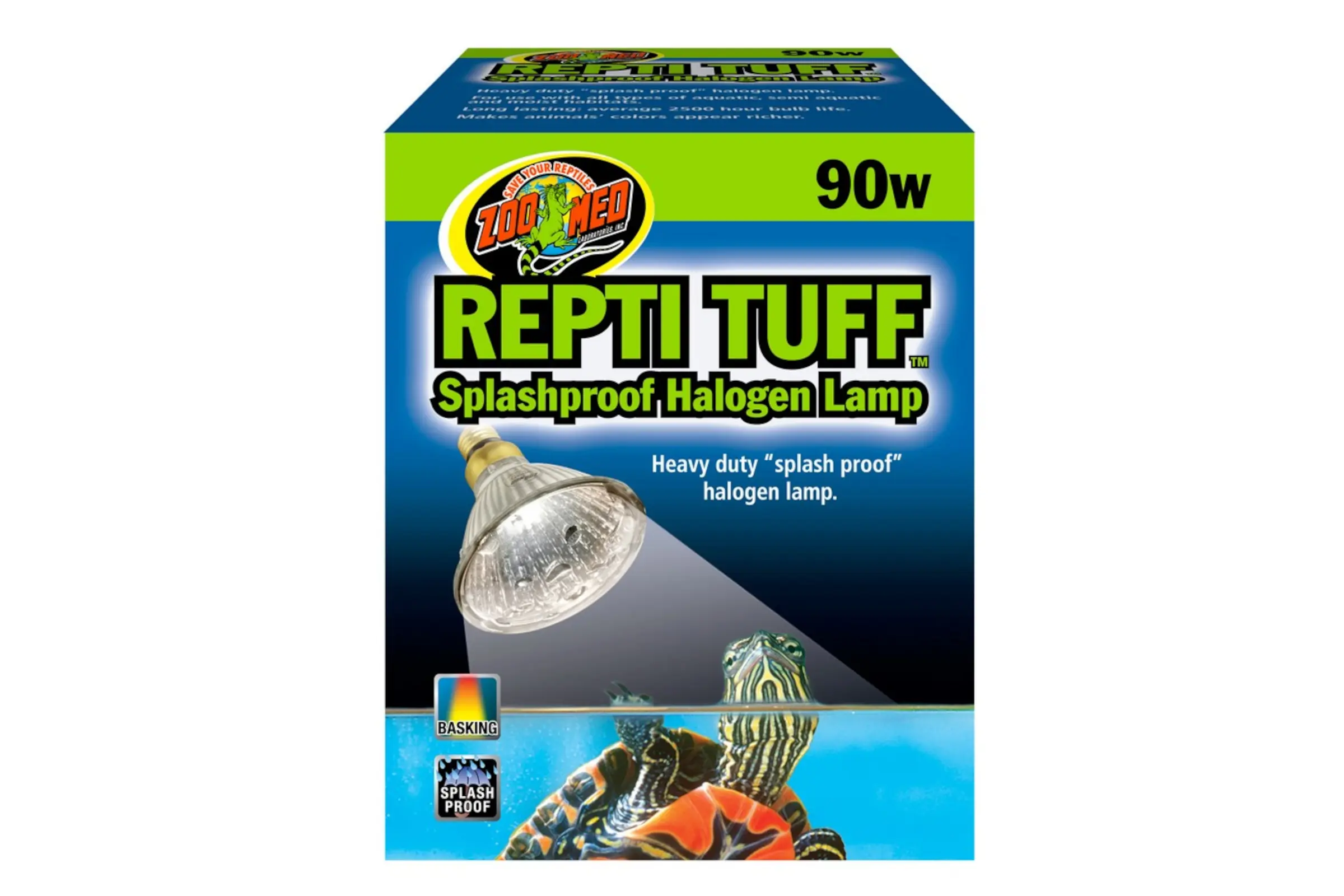 Zoomed Repti Tuff Splashproof Halogen Lamp, Wärmelampe, 90 W