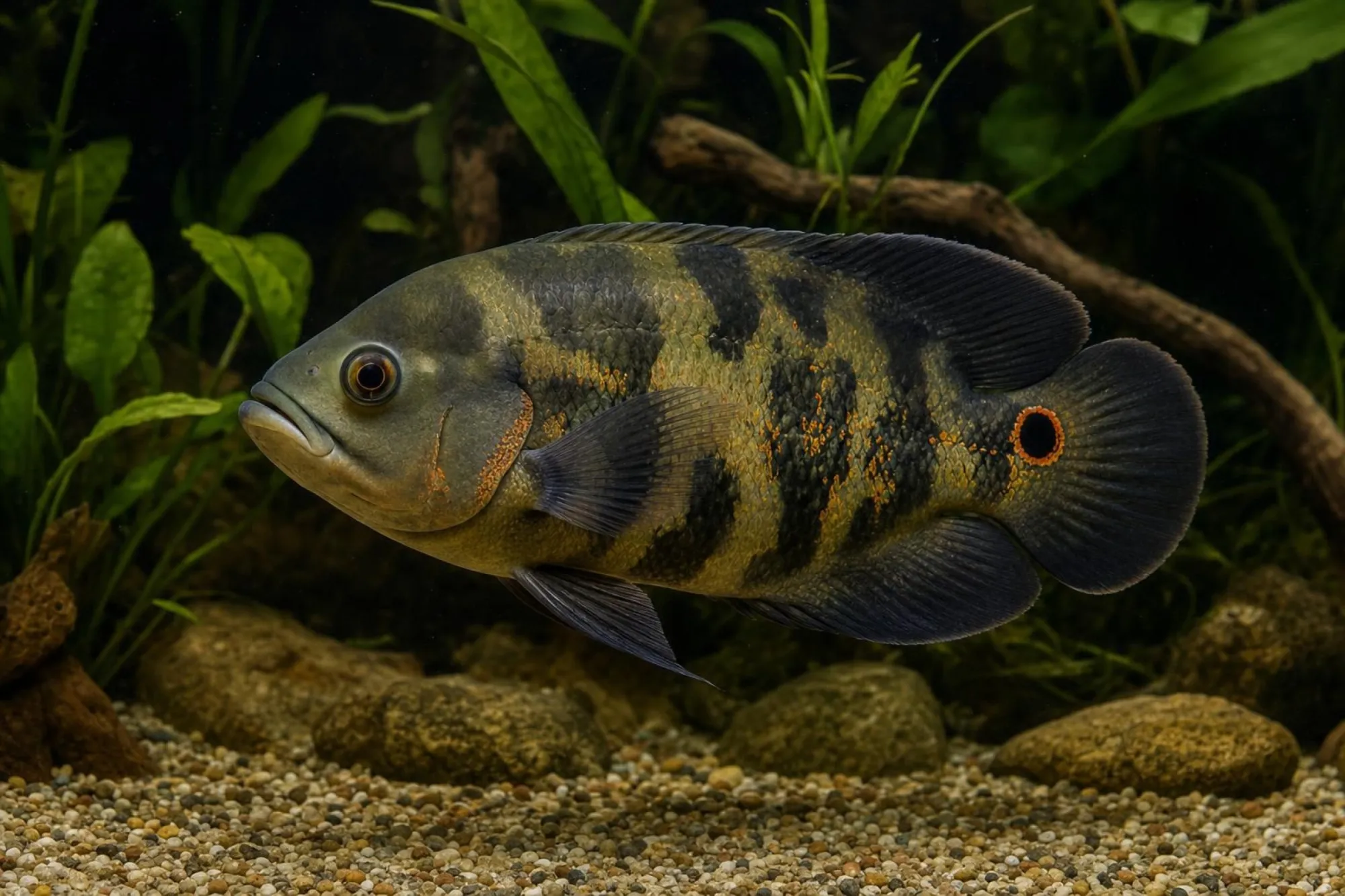 Pfauenaugenbuntbarsch – Wildform, Astronotus ocellatus