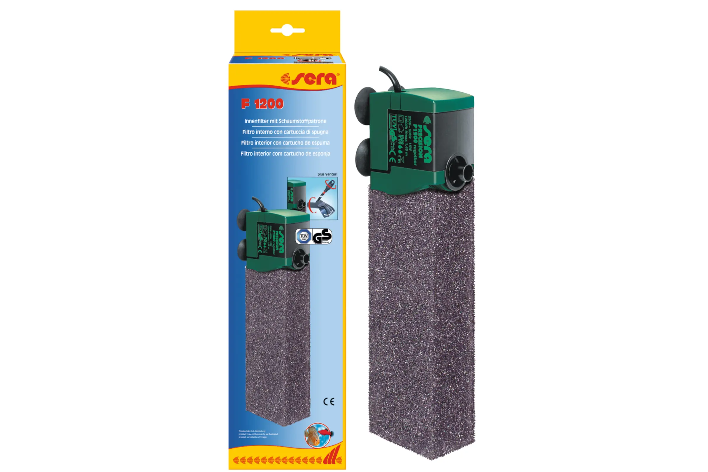 Sera Innenfilter F1200 regelbar, Schwammfilter