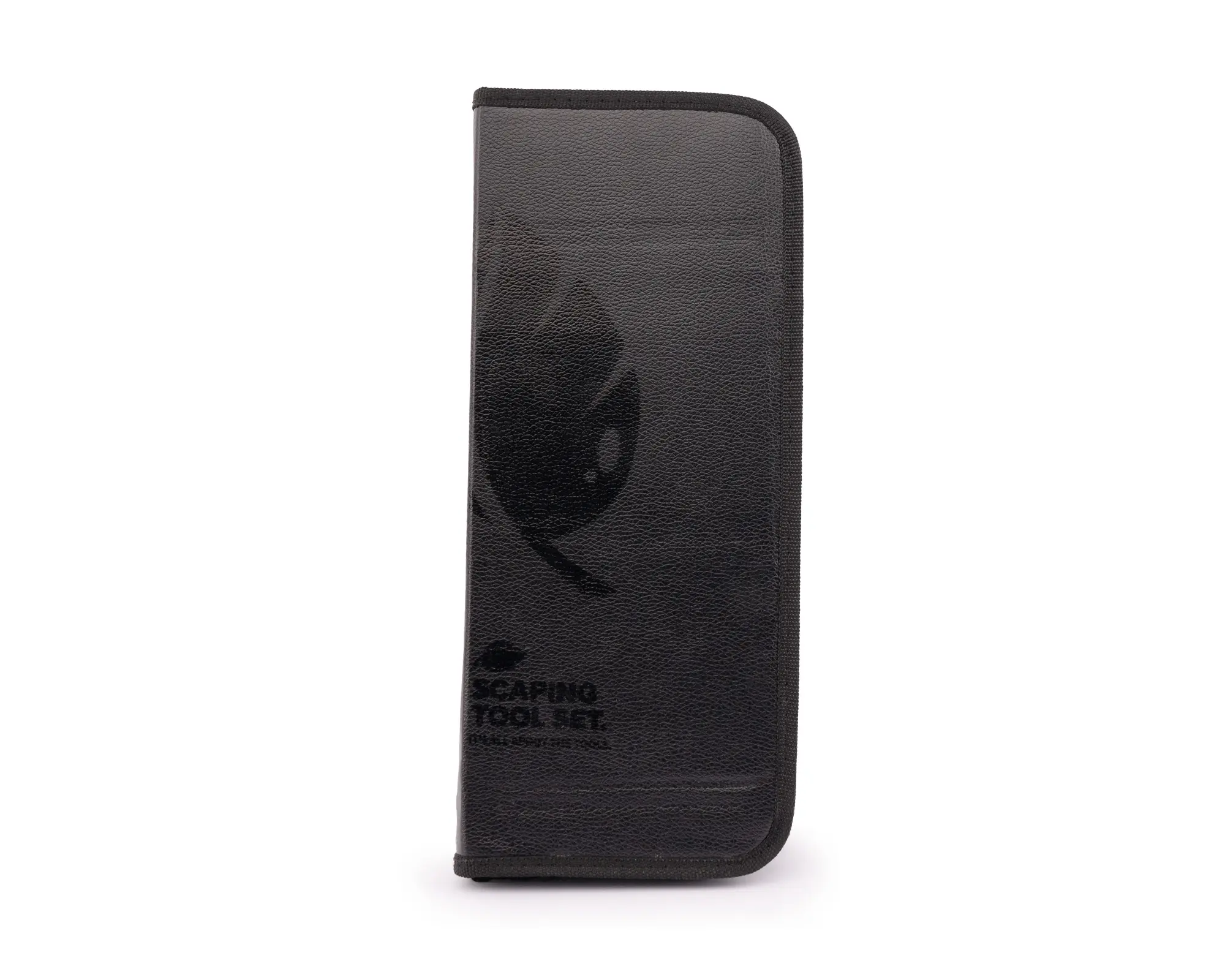 Schwarzes Reißverschluss-Etui mit geprägtem Logo