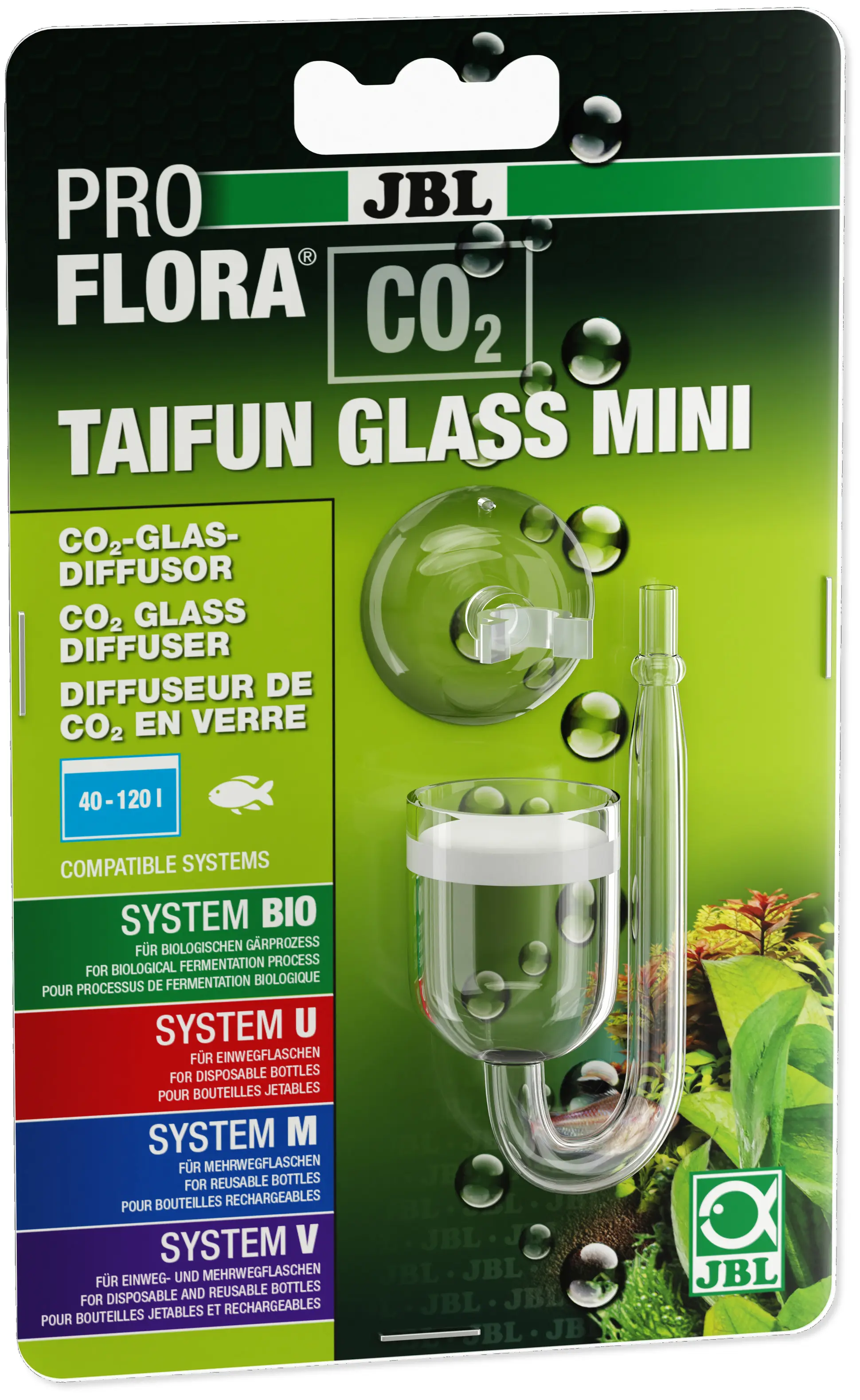 JBL ProFlora CO2 Taifun Glass Mini, CO2-Diffusor