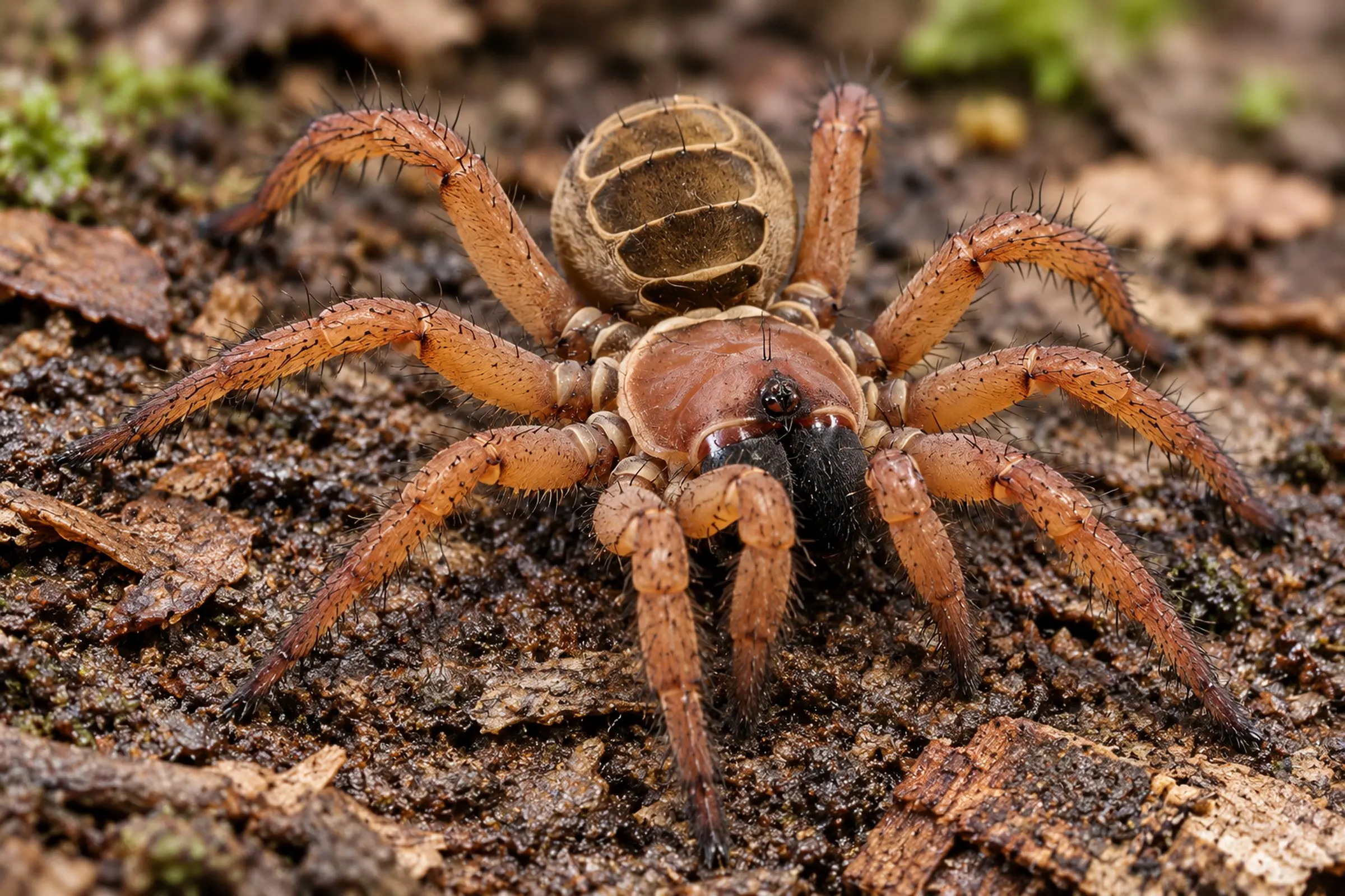 Asiatische Deckelröhren-Gliederspinne, Vinathela sp.