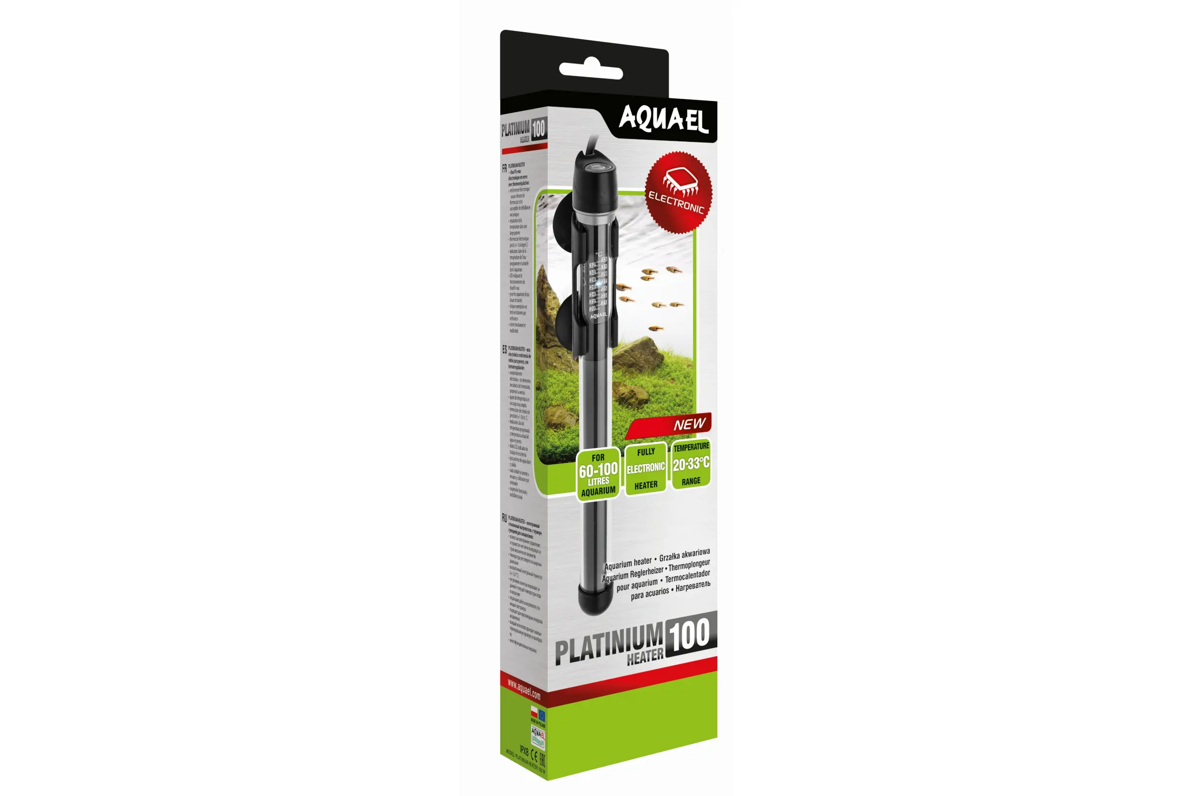 Aquael Platinium Heater, Glas-Heizstab, 100 W