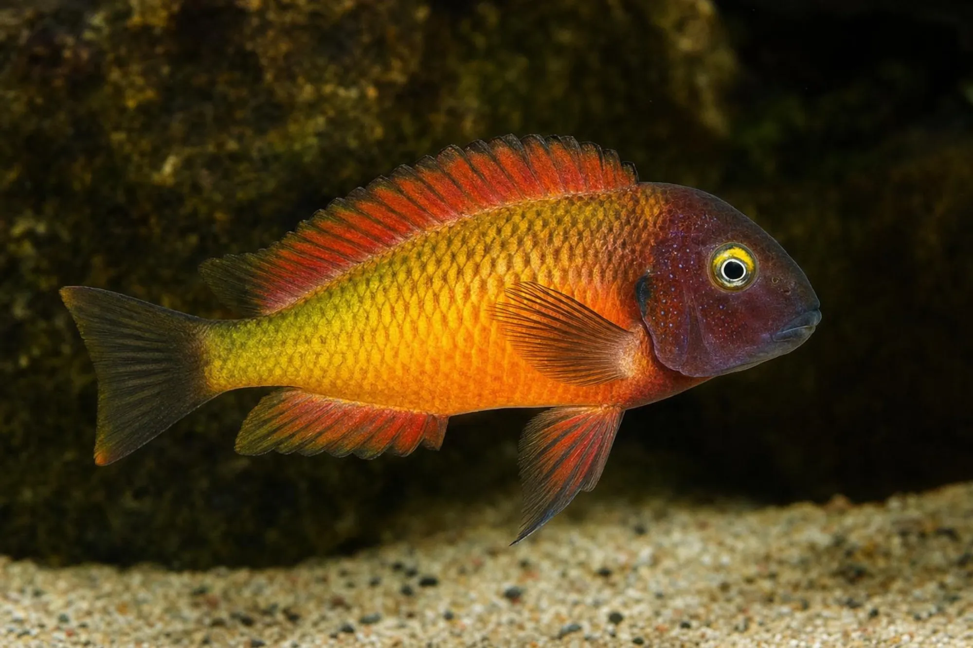 Brabantbuntbarsch „Orange“, Tropheus moorii, ca. 4,0-5,0 cm