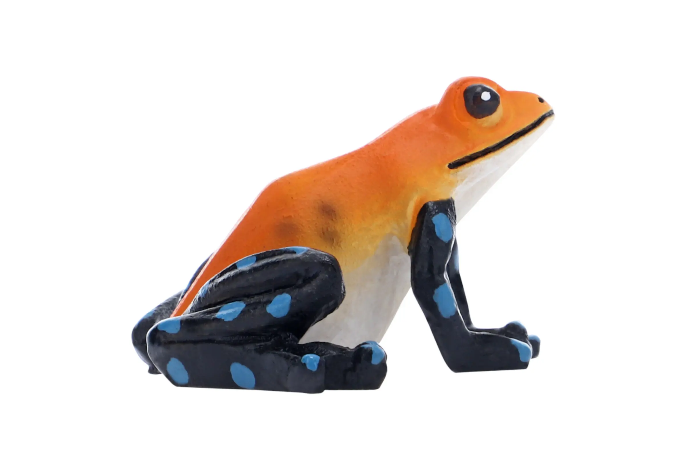 Handbemalte Froschfigur mit blauen Punkten