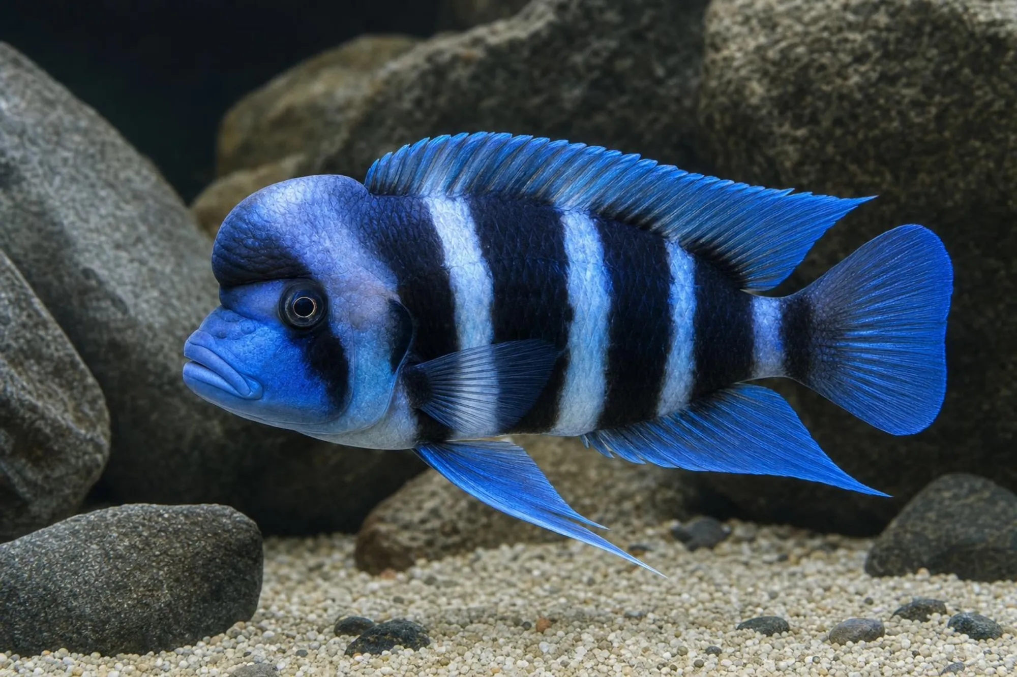 Tanganjika-Beulenkopf „Zambia Blue“, Cyphotilapia frontosa