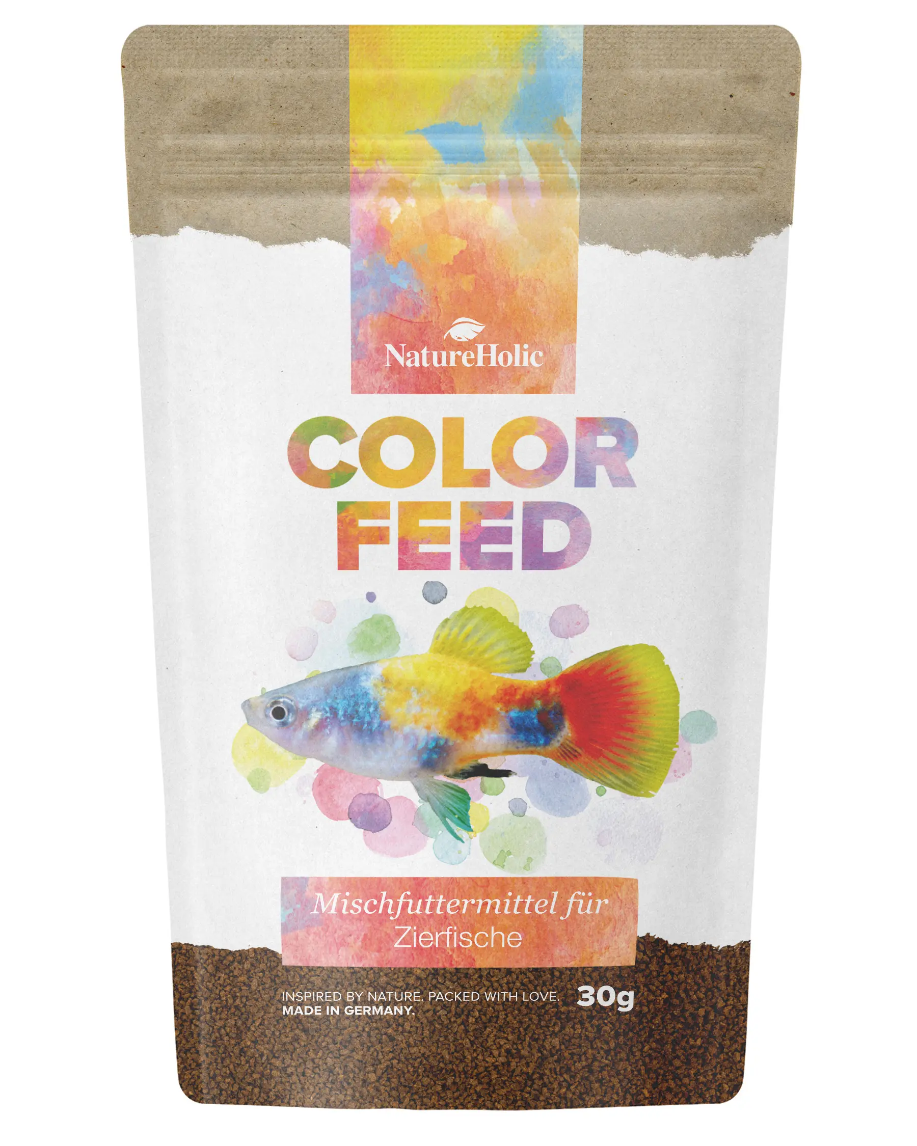 NatureHolic Color Feed Zierfischfutter - 30 g Beutel