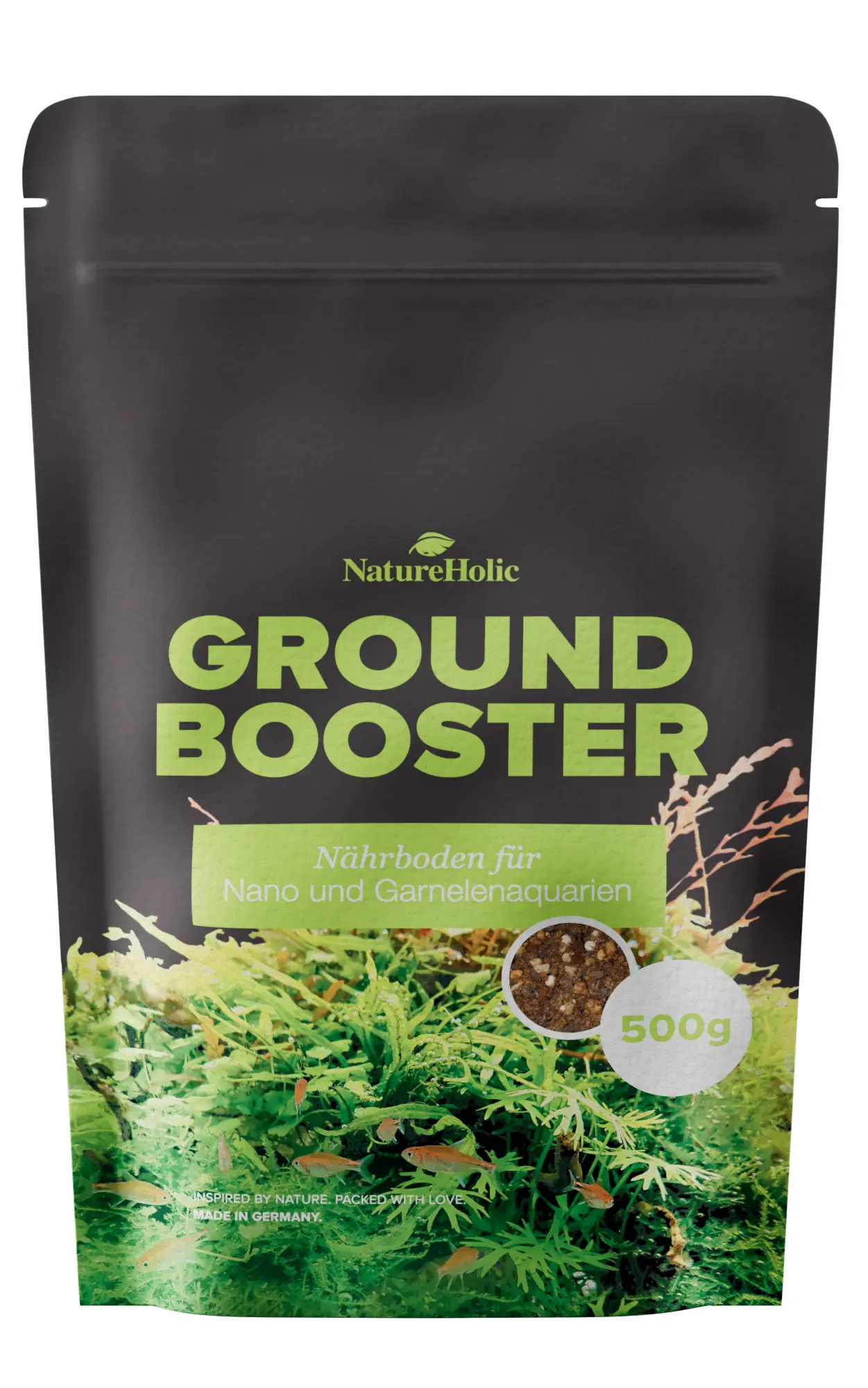 Natureholic GroundBooster, Nährboden für Nano & Garnelenaquarien, 500 g