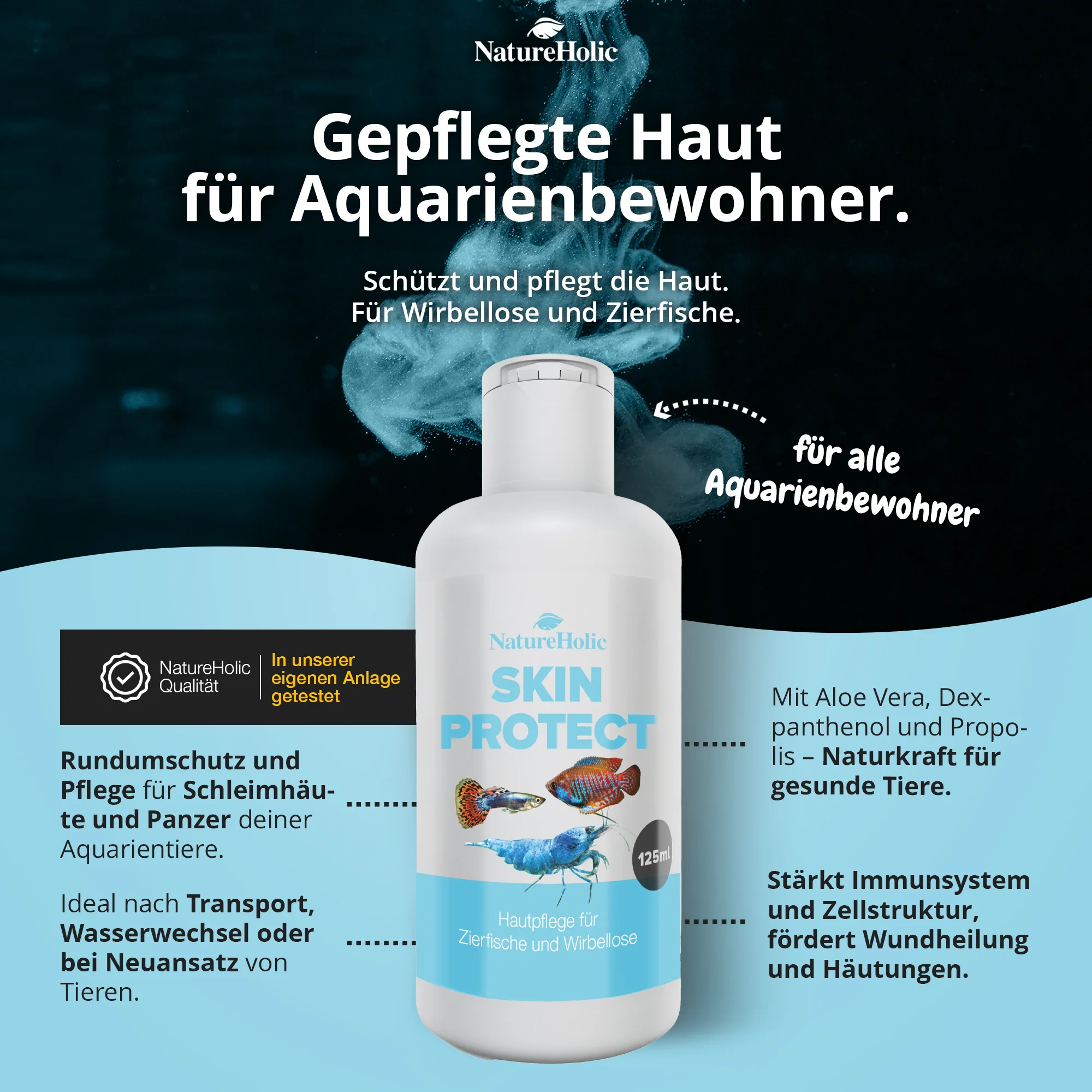 Produktbild: Skin Protect Flasche mit Aquarienpflege