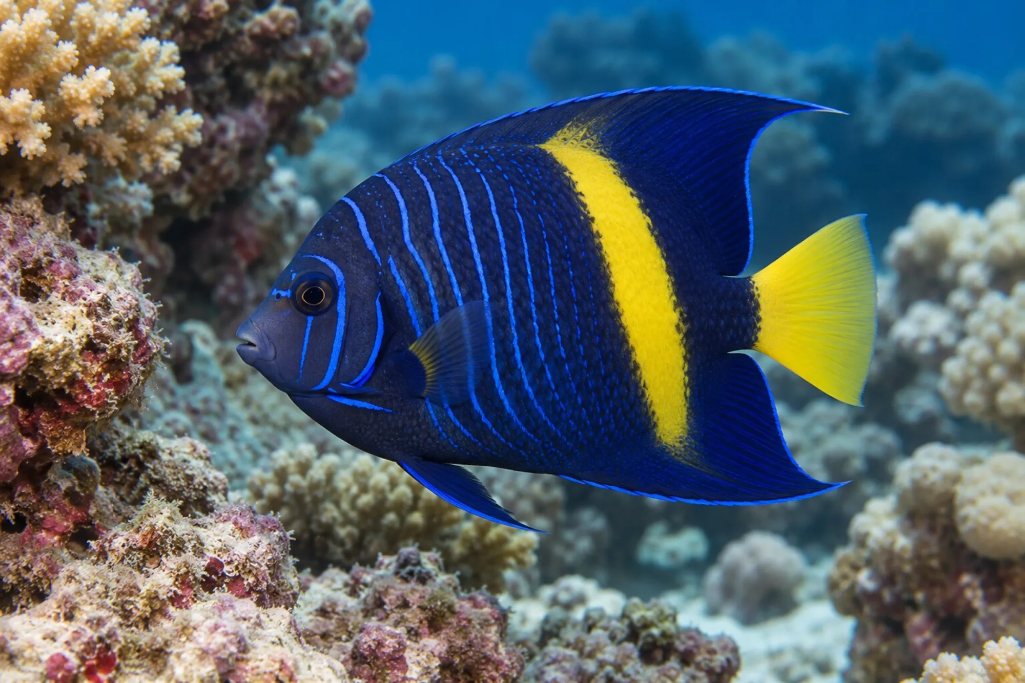 Halbmond-Kaiserfisch, Pomacanthus asfur
