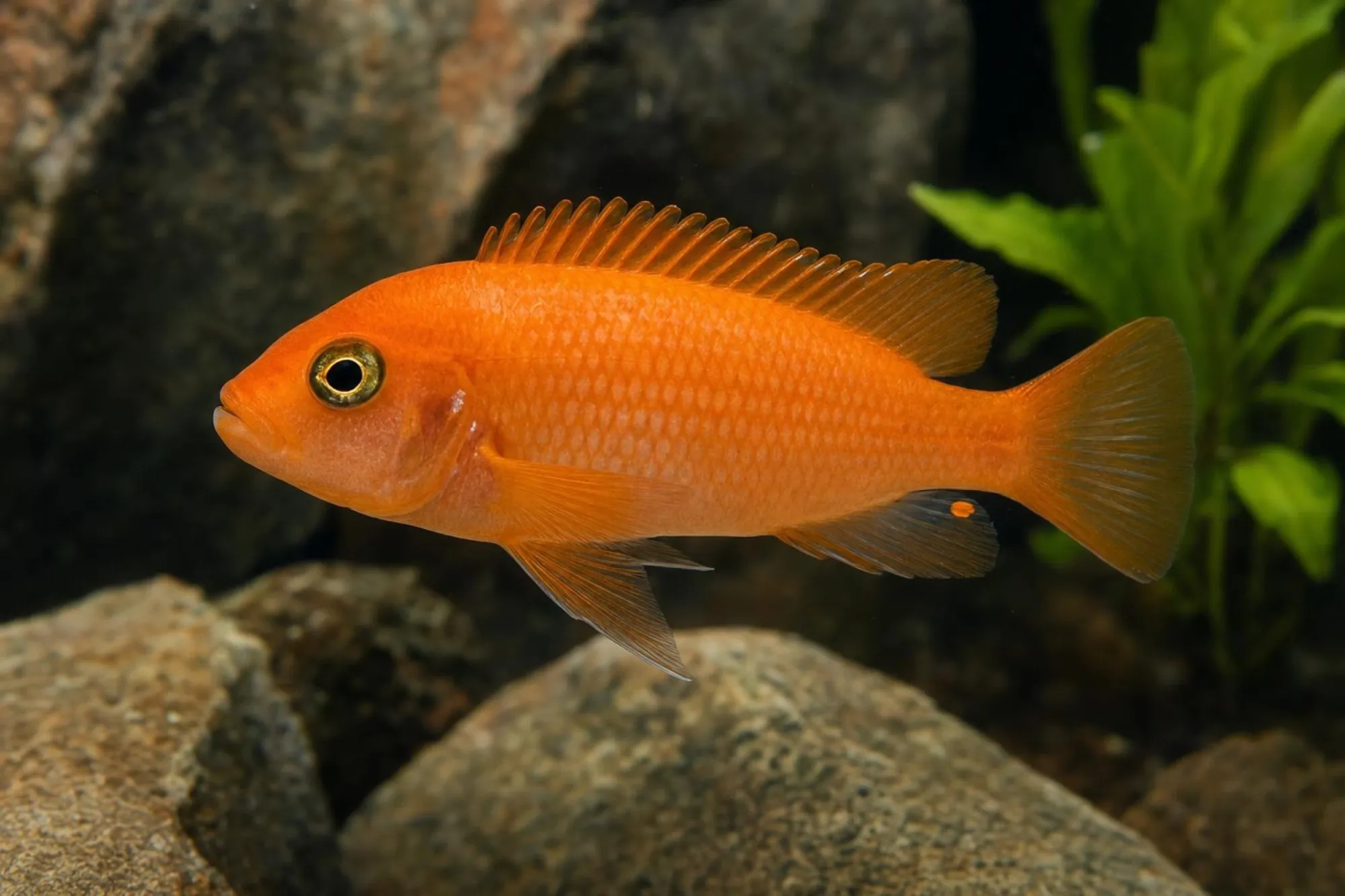 Hongi-Buntbarsch „Orange“, Labidochromis hongi, ca. 5,0-6,0 cm