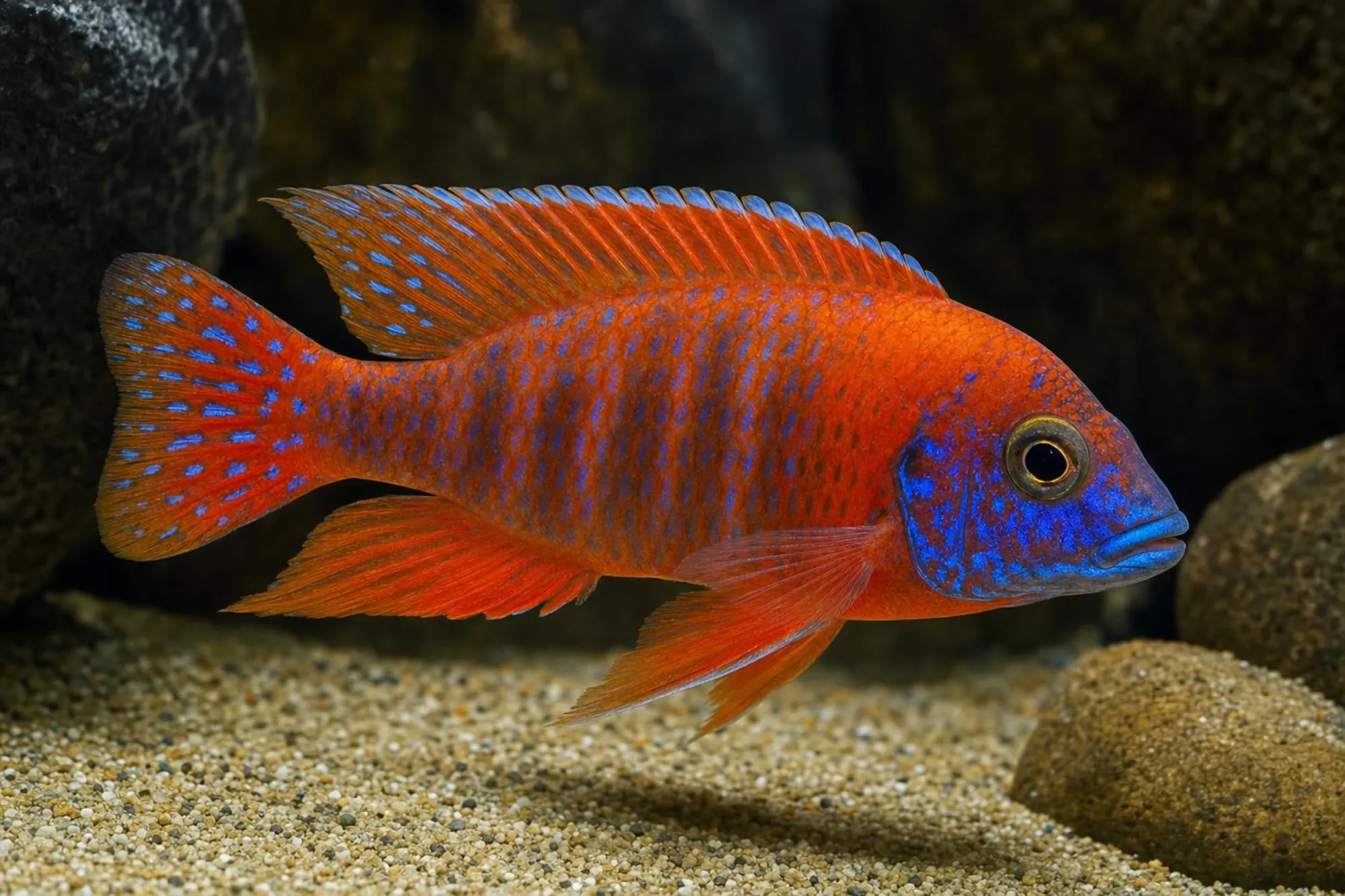Kaiserbuntbarsch „Maleri Red“, Weibchen, Aulonocara stuartgranti