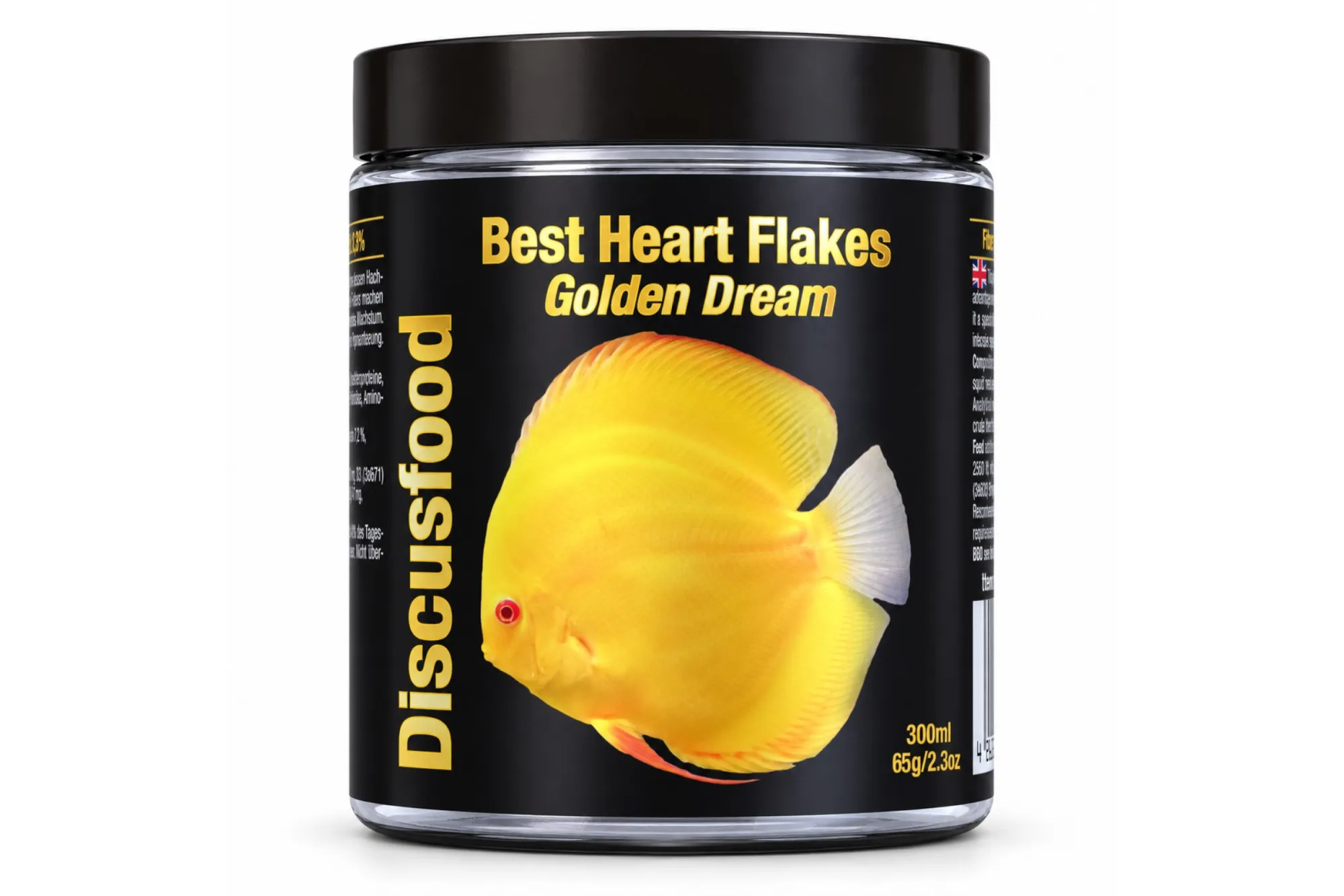 DISCUSFOOD Best Heart Flakes Golden Dream 65g – KI-generiertes Produktbild