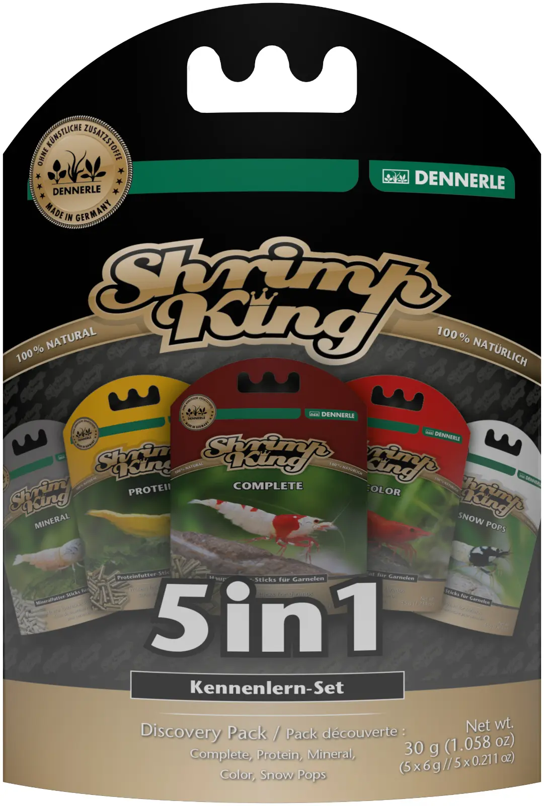 Dennerle Shrimp King 5 in 1 Kennenlernpack, 5x 6g