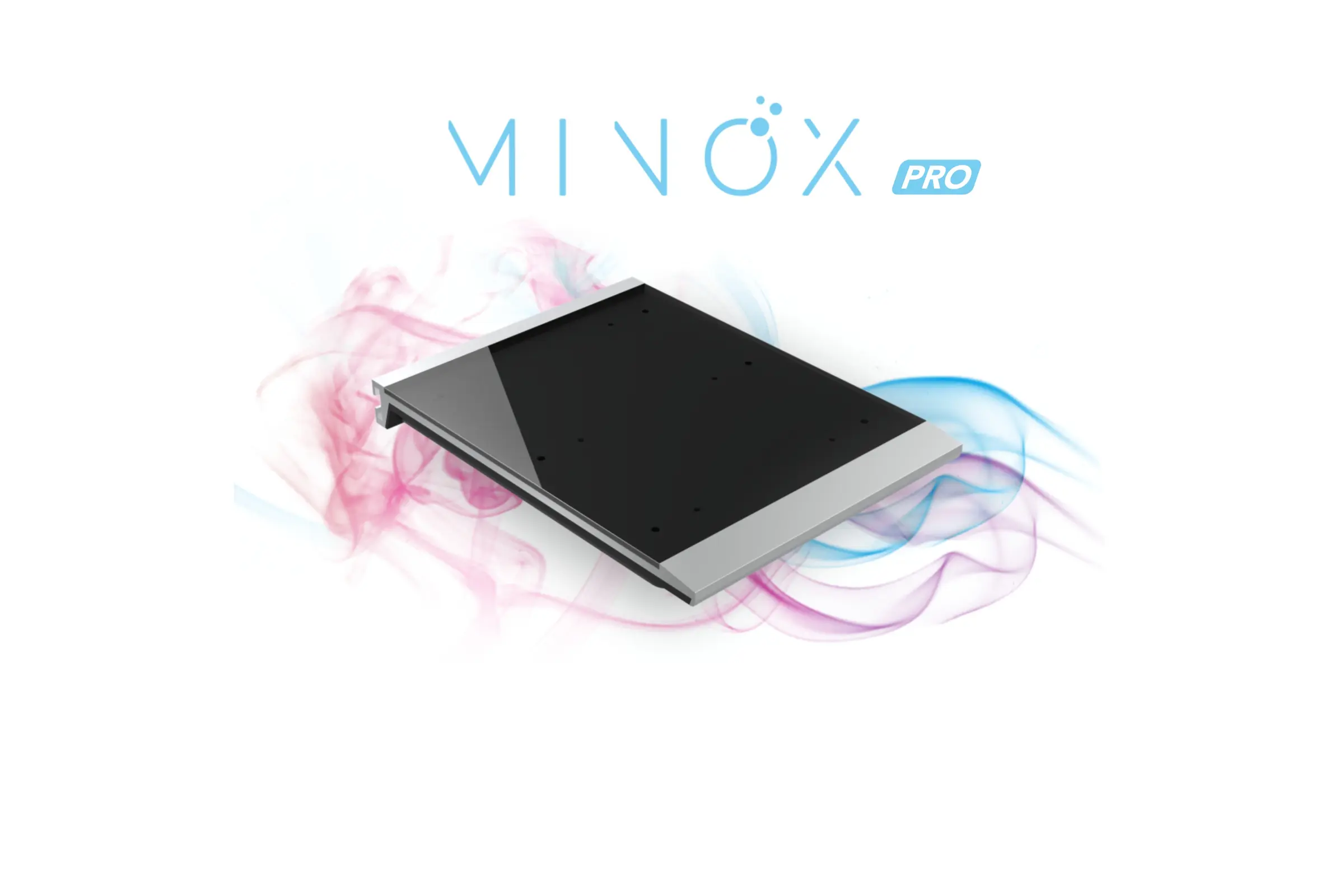 MINOX PRO Glasplatte, schwarz mit silbernem Rahmen