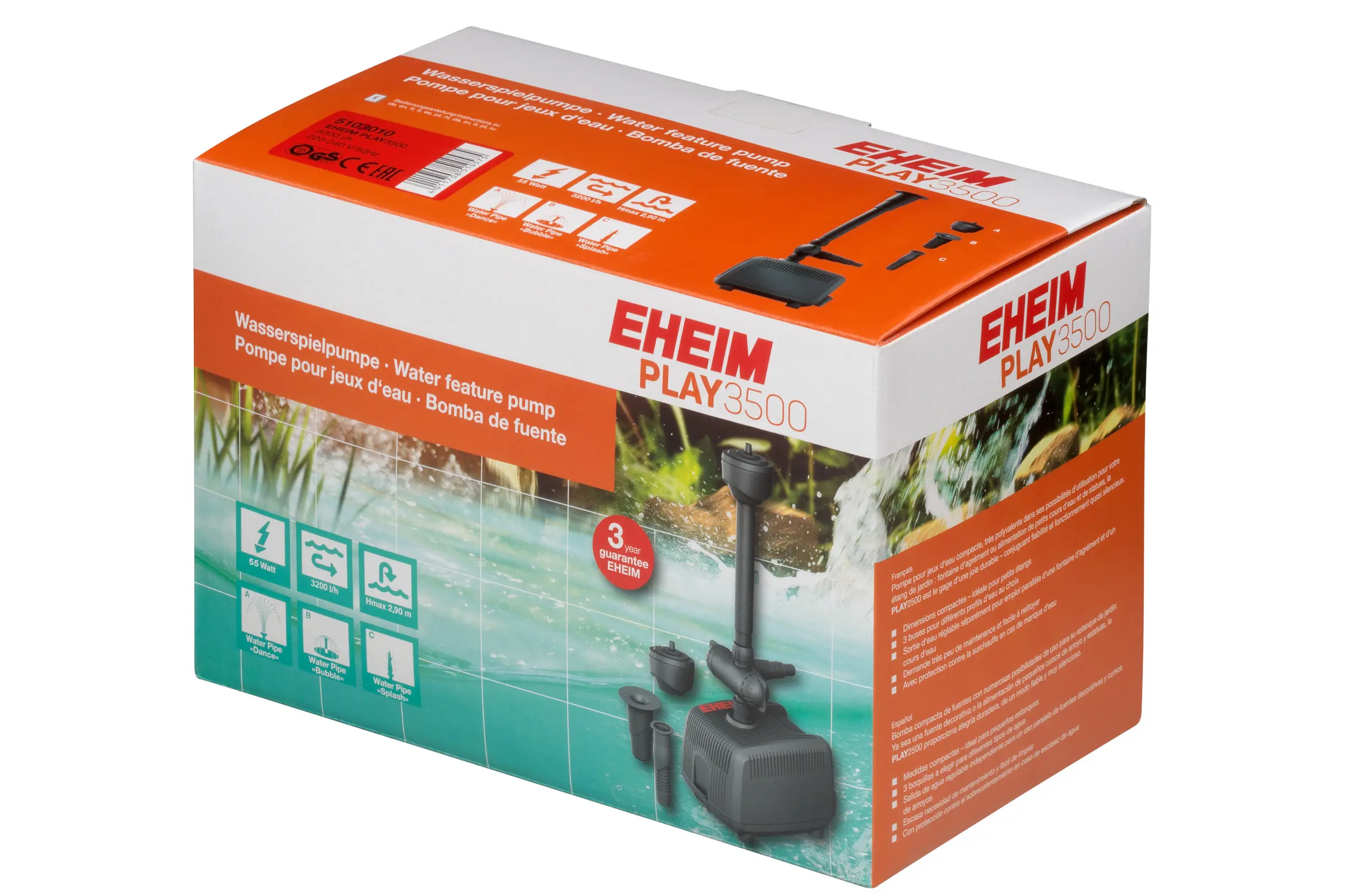 Eheim PLAY3500, Wasserspielpumpe