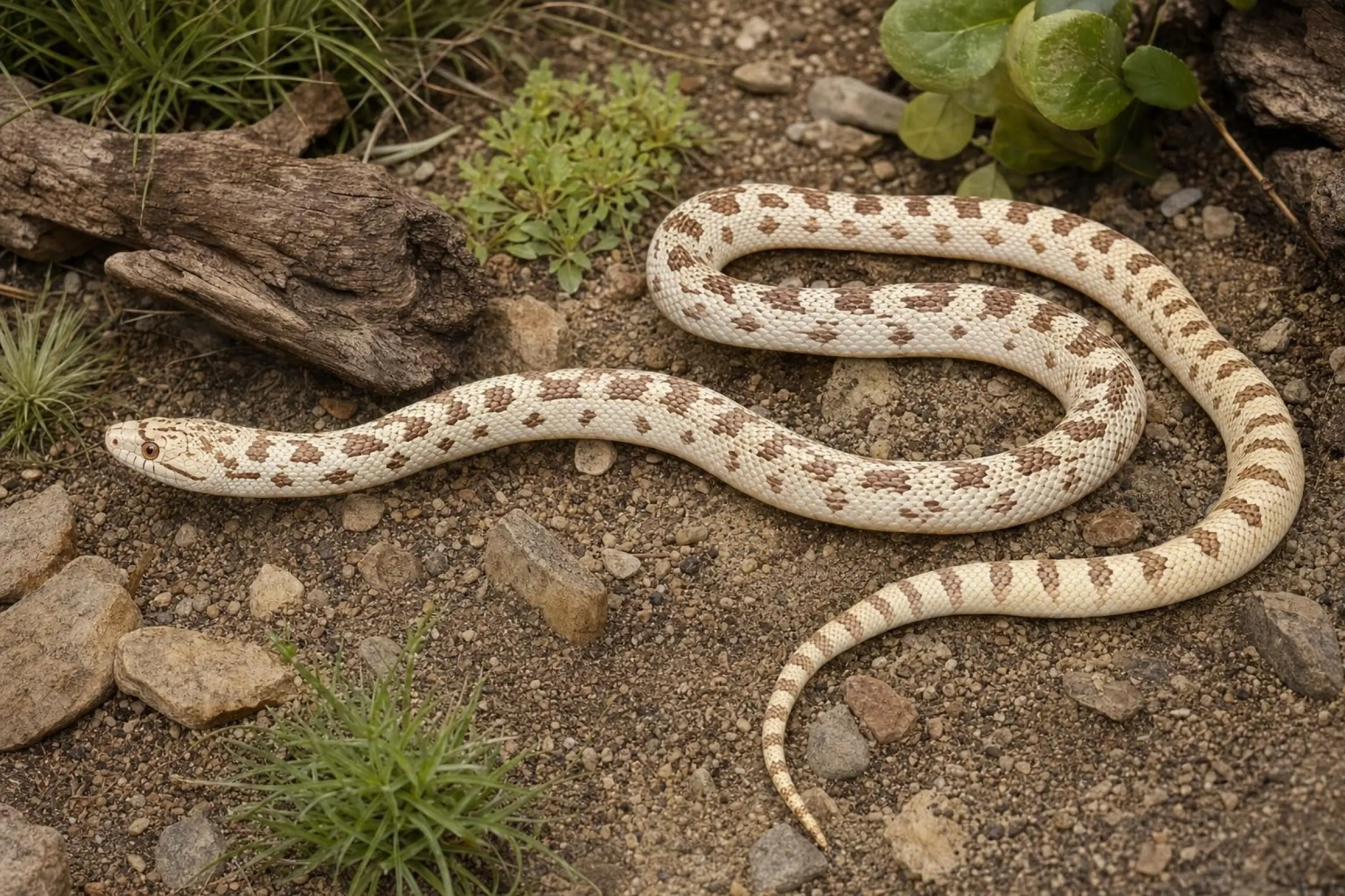 Bullennatter „Albino White Side“, Pituophis catenifer sayi