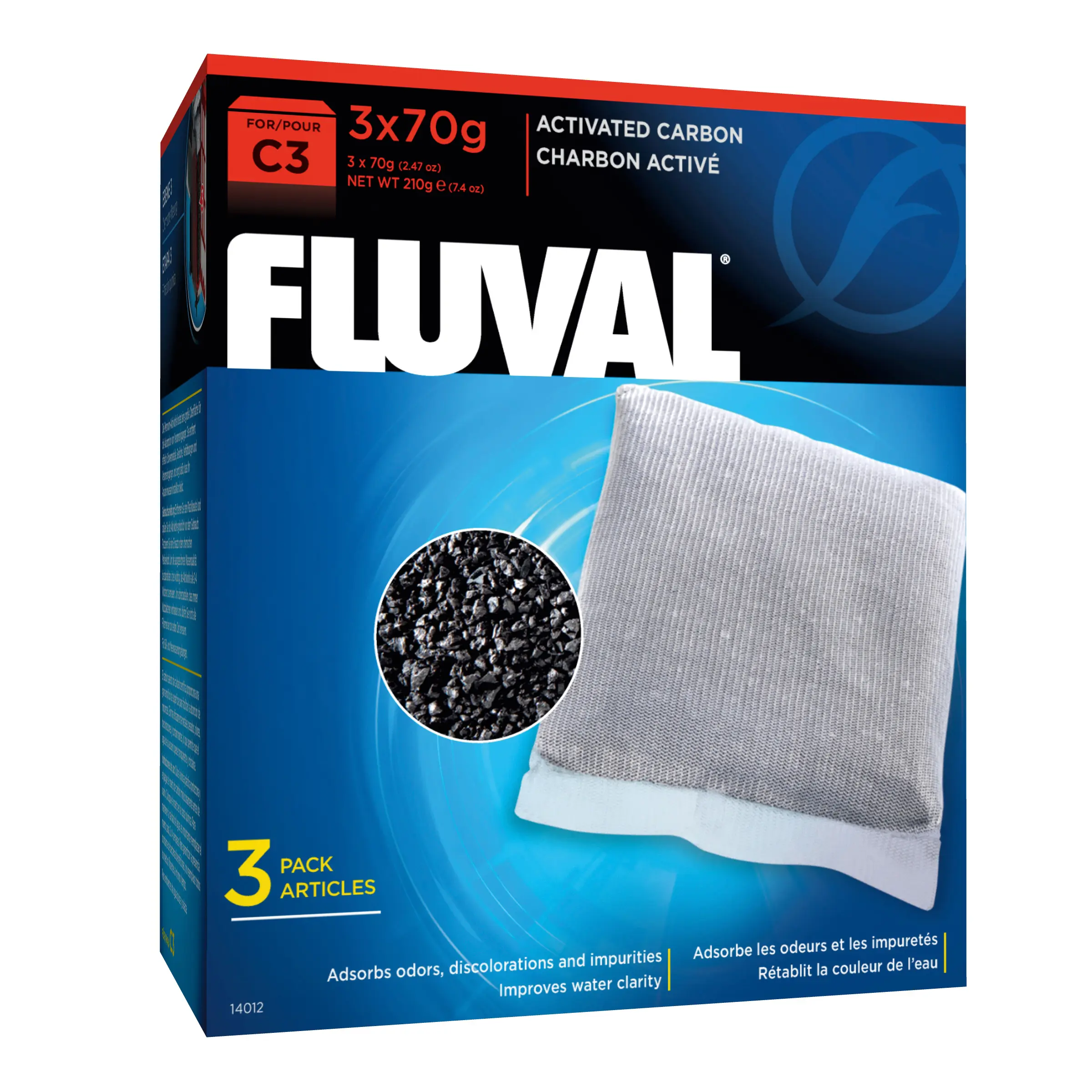 Fluval C3 Kohlepatrone 3x70 g