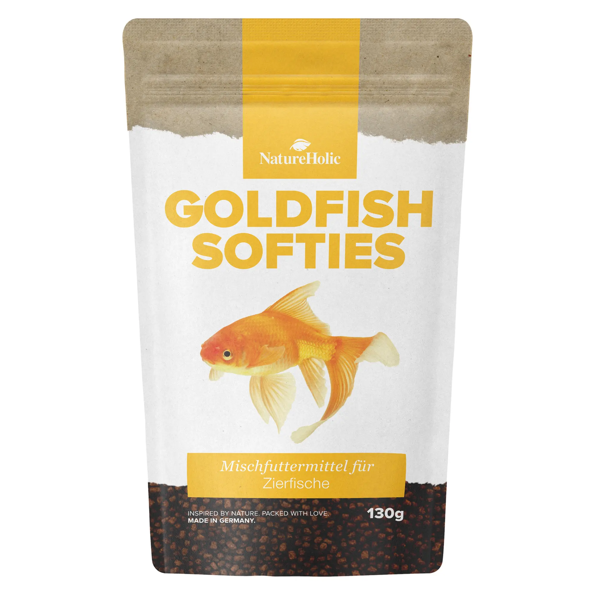 NatureHolic Goldfish Softies, Goldfischfutter, 130 g