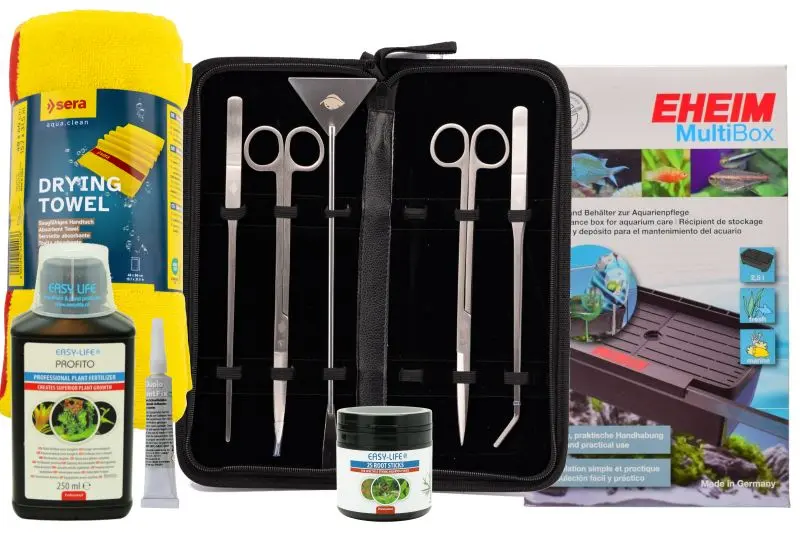 Komplettes Pflanzenpflegeset für Aquarien mit Pinzette, Schere und Dünger für gesundes Pflanzenwachstum